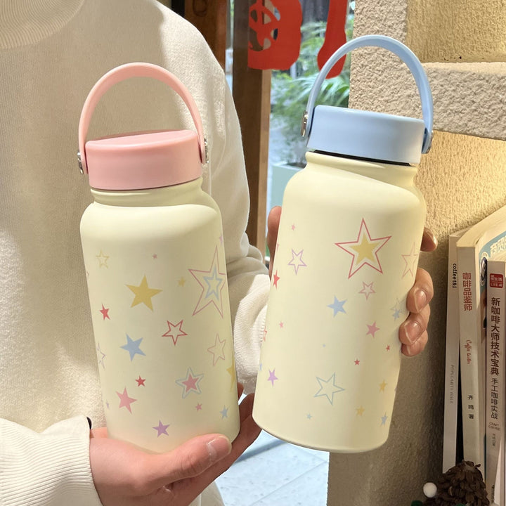 Women’s Insulated Drinking Bottle with Stylish Star Motif Bowlift