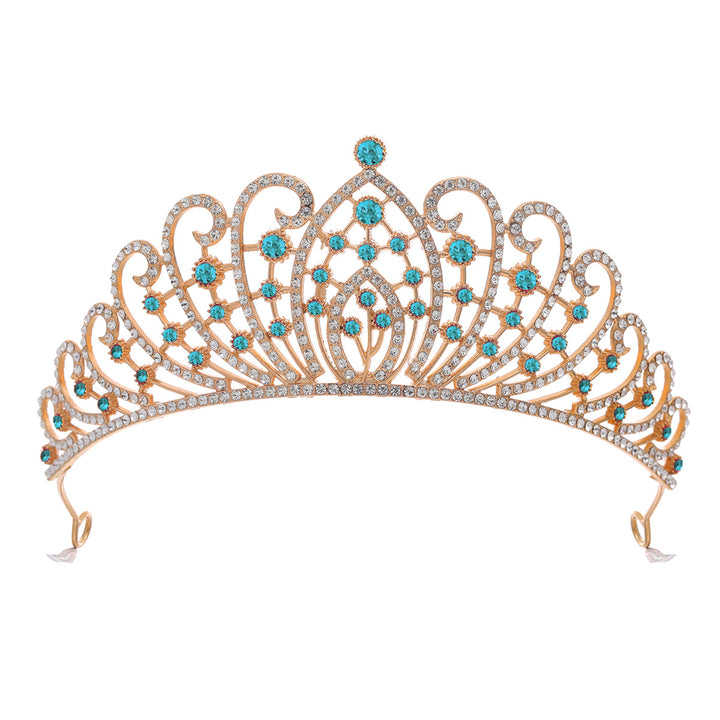 Ladies Elegant Rhinestone Tiara with Floral Details Bowlift