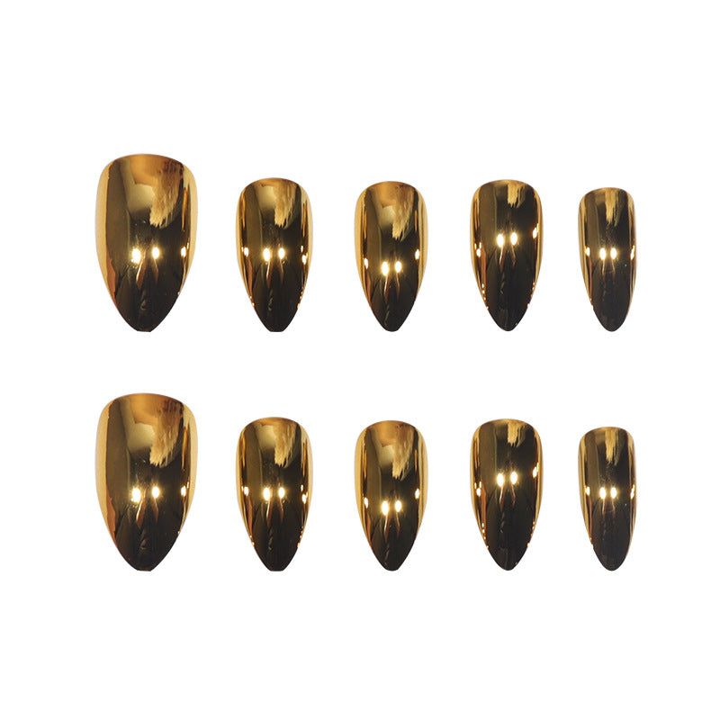 Metallic Stiletto Nail Enhancements Bowlift