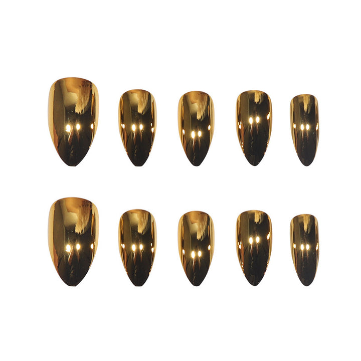 Metallic Stiletto Nail Enhancements Bowlift