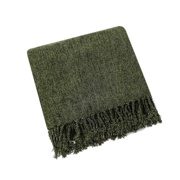 Elegant Fringe Throw Blanket Bowlift