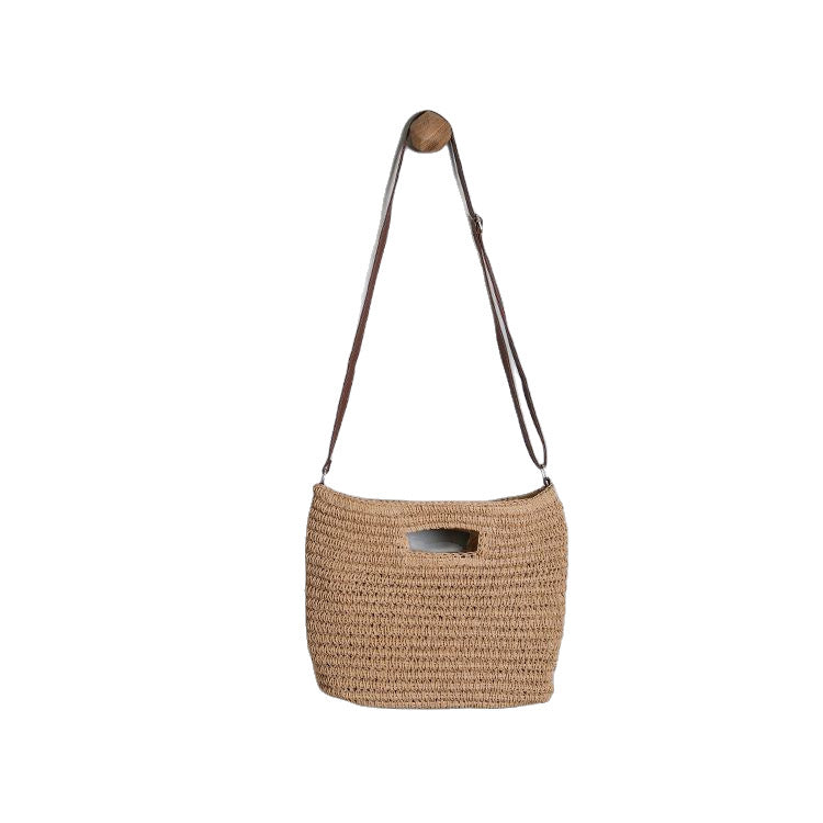 Handbag made of natural cotton with leather handle Bowlift