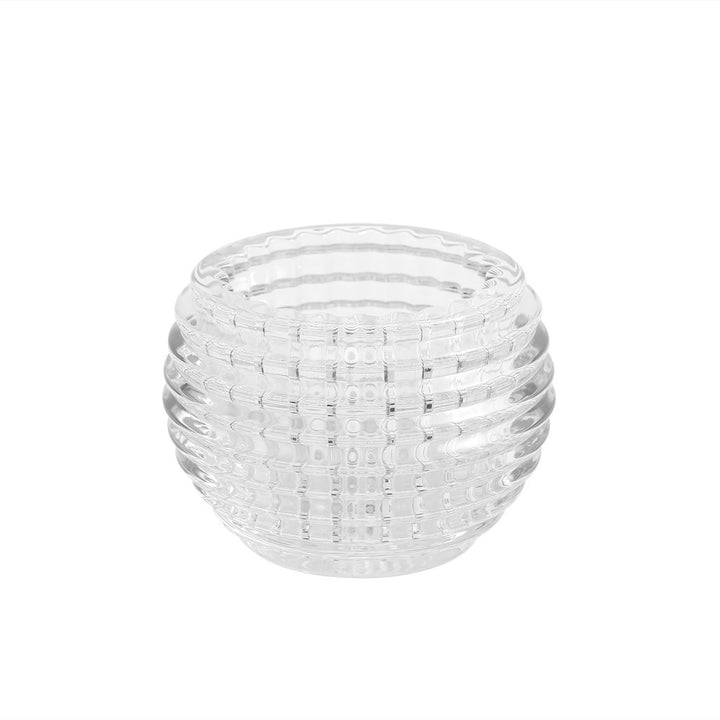 Ribbed Hand-Blown Glass Tealight Candle Holder Set Bowlift