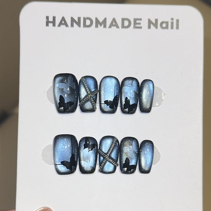 Glamorous artificial nails with fashionable butterfly design Bowlift