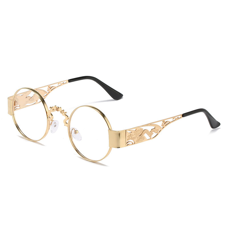 Women's artistic round sunglasses with elegant filigree frame Bowlift