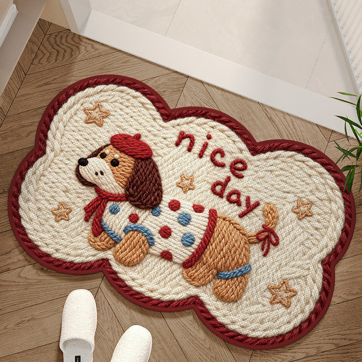 Cartoon Dog-Shaped Bath Mat