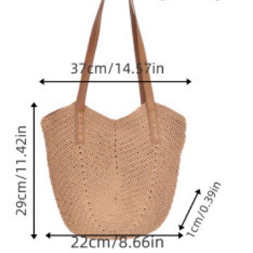 Hand-crocheted shoulder bag with reinforced straps Bowlift