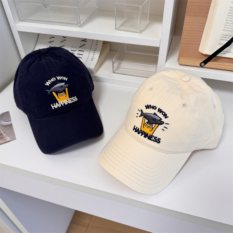 Women's Playful Embroidered Adjustable Baseball Cap Bowlift