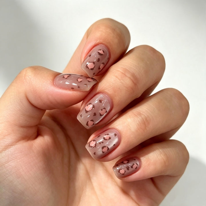 Acrylic nails with modern animal design Bowlift