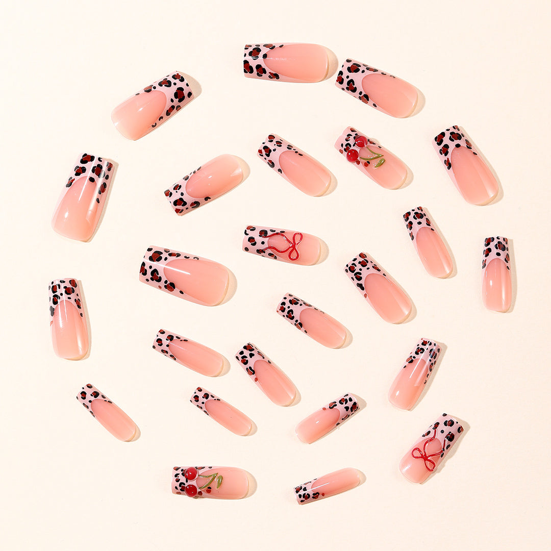 Decorative Leopard Print Nail Art Extensions Bowlift