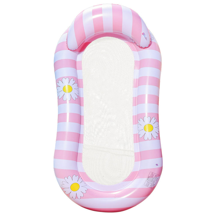 Unisex Inflatable Comfort Pool Lounger with Headrest Bowlift