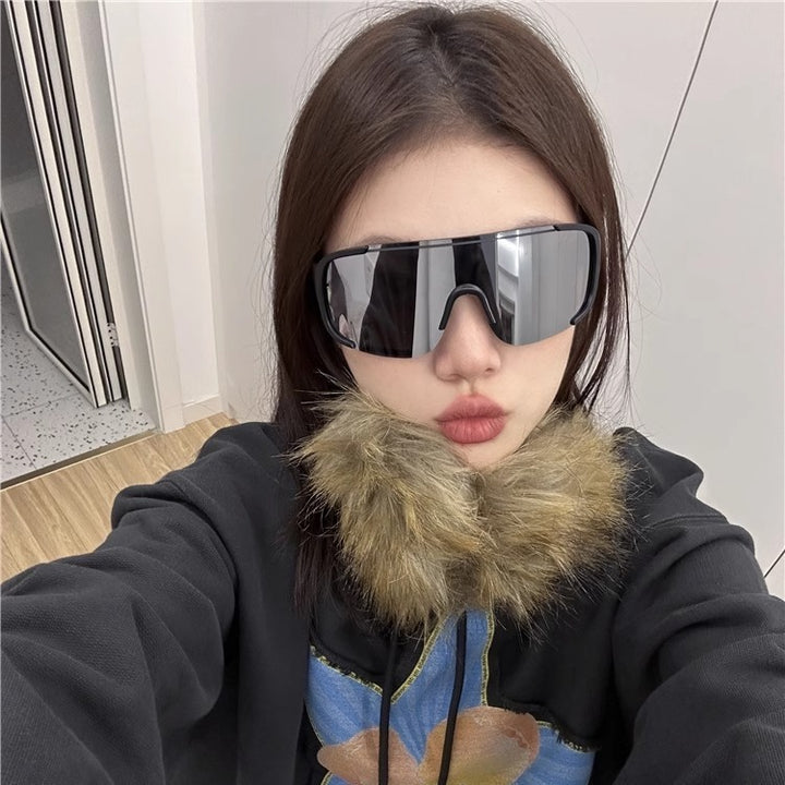 Men's Oversized Futuristic Shield Sunglasses Bowlift