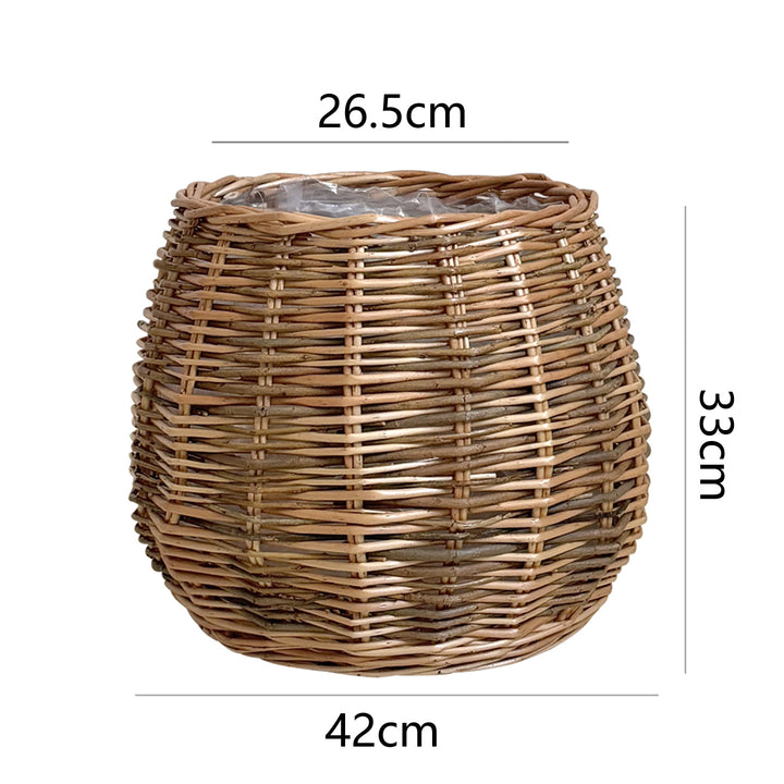 High-quality plant basket made of natural willow Bowlift
