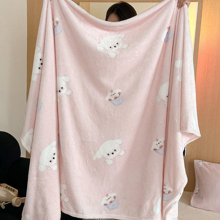Cat-Themed Cozy Fleece Throw Blanket