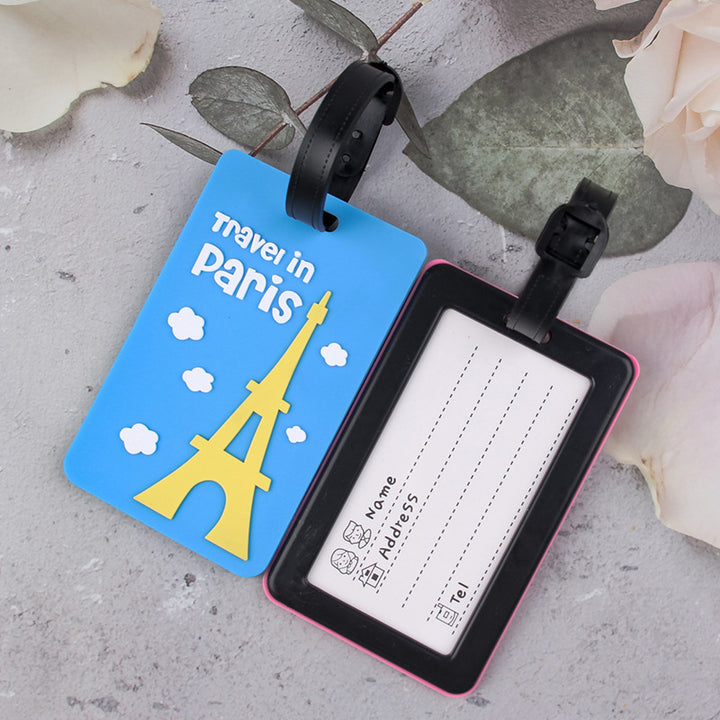 Paris-Themed Luggage Tag Bowlift