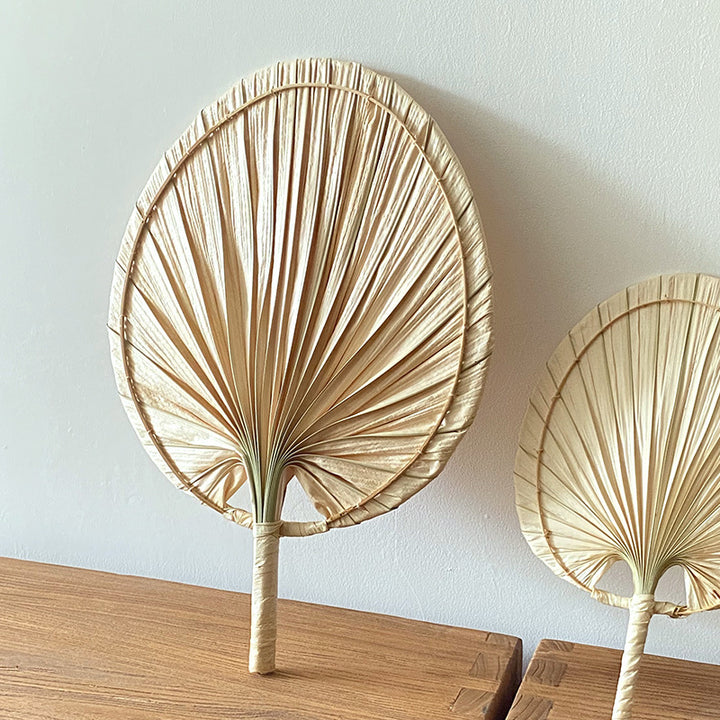Women Handmade Palm Leaf Fan Bowlift