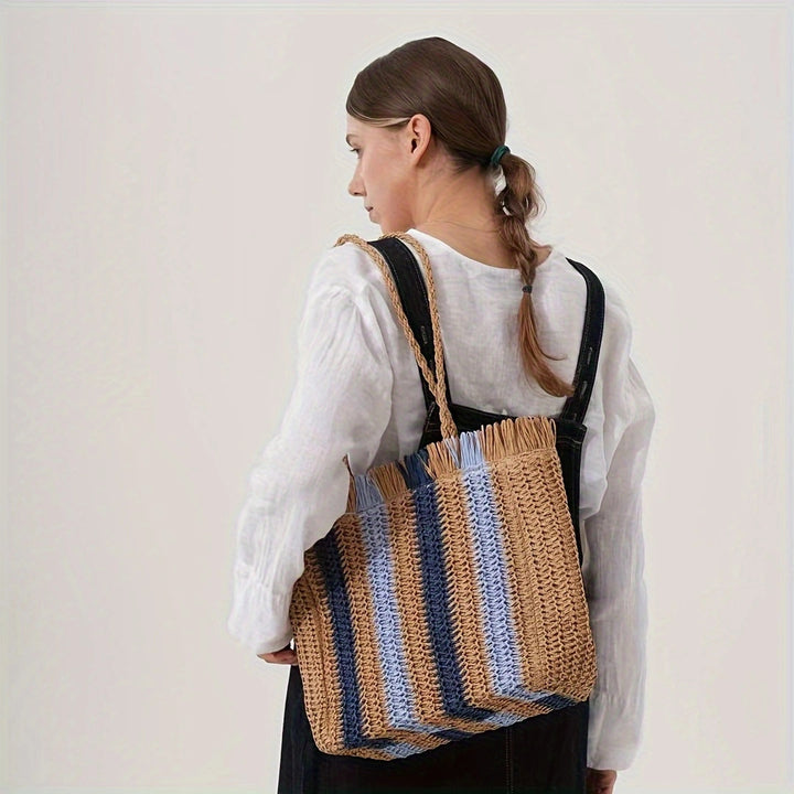 Braided shopping bag with unique structural design Bowlift
