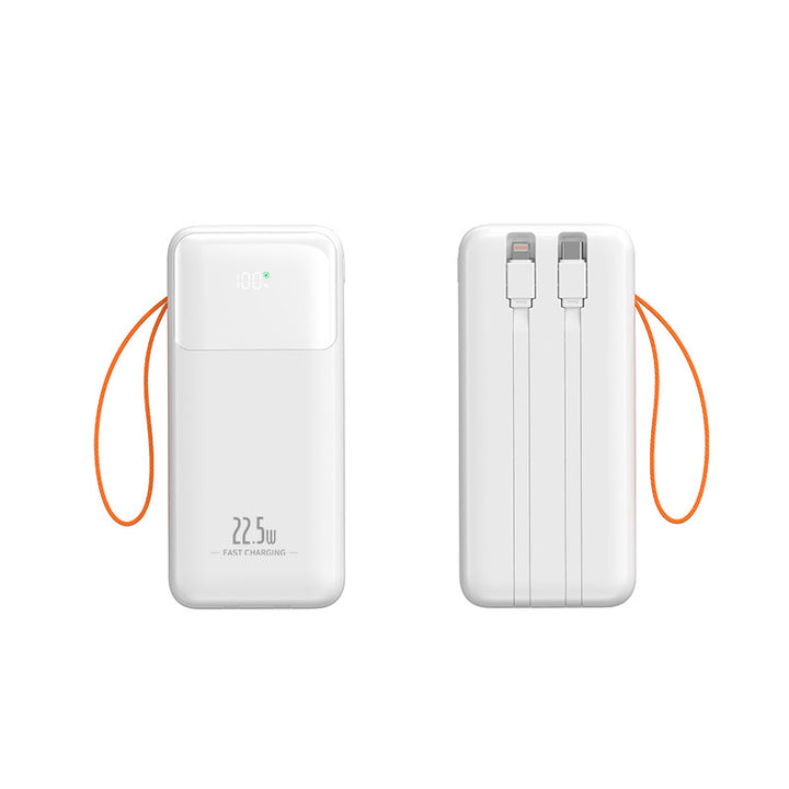 Portable power bank with integrated cable management and fast charging function Bowlift
