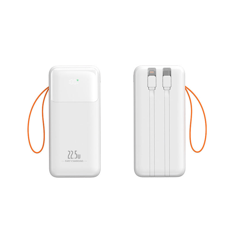 Portable power bank with integrated charging cable and fast charging function Bowlift