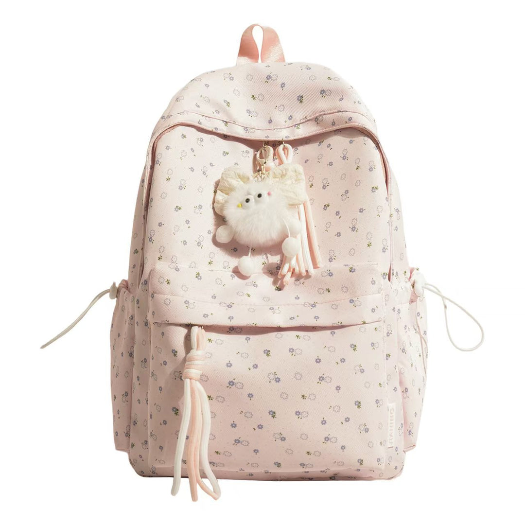 Cute Floral Print Backpack Bowlift