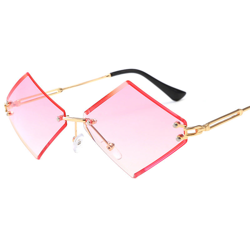 Ladies fashionable geometric sunglasses with mirrored lenses Bowlift