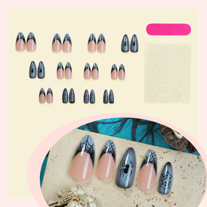 Spider-Themed Press-On Nail Set Bowlift