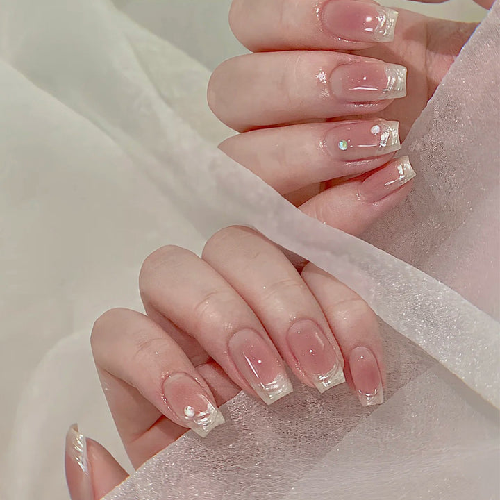 Premium Rhinestone-Embellished Press-On Nails Bowlift