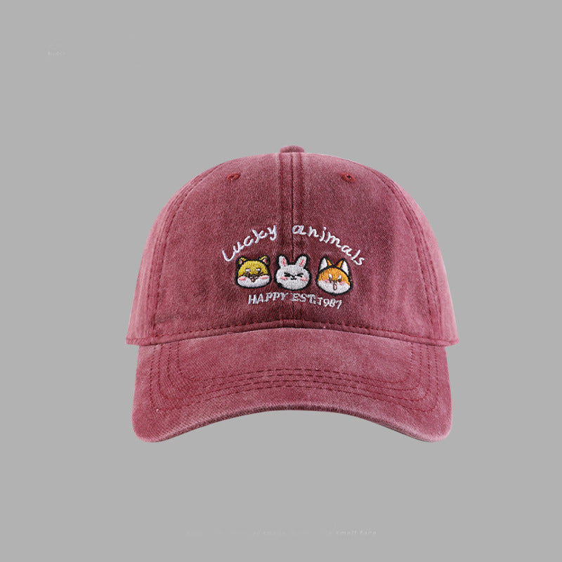 Embroidered Animal-Themed Baseball Cap