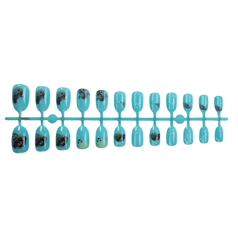 Artistic Cat Design Press-On Nails Bowlift