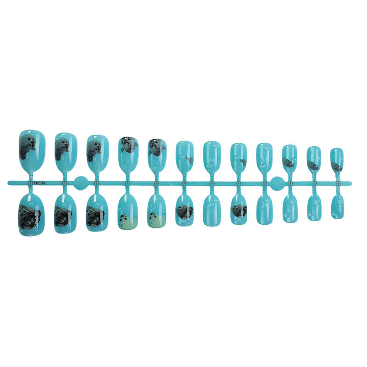 Artistic Cat Design Press-On Nails Bowlift