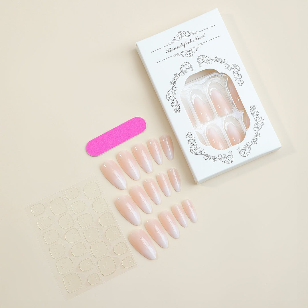Acrylic nail set with elegant French design and high-quality accents Bowlift