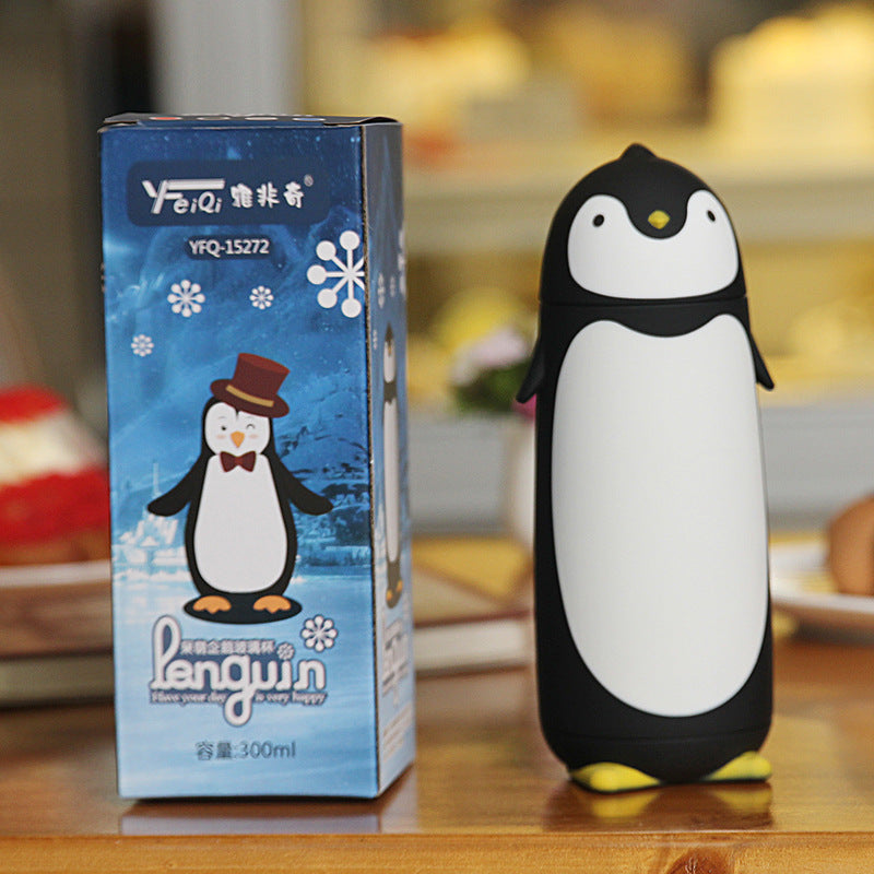Ladies insulated drinking bottle in penguin design Bowlift