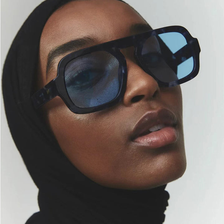 Ladies stylish square sunglasses with wide frame and UV protection Bowlift