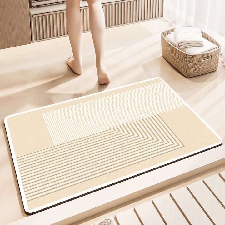 Stylish Geometric Pattern Bath Mat Bowlift