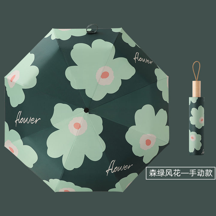 Ladies Rainbow Colored Folding Umbrellas Bowlift