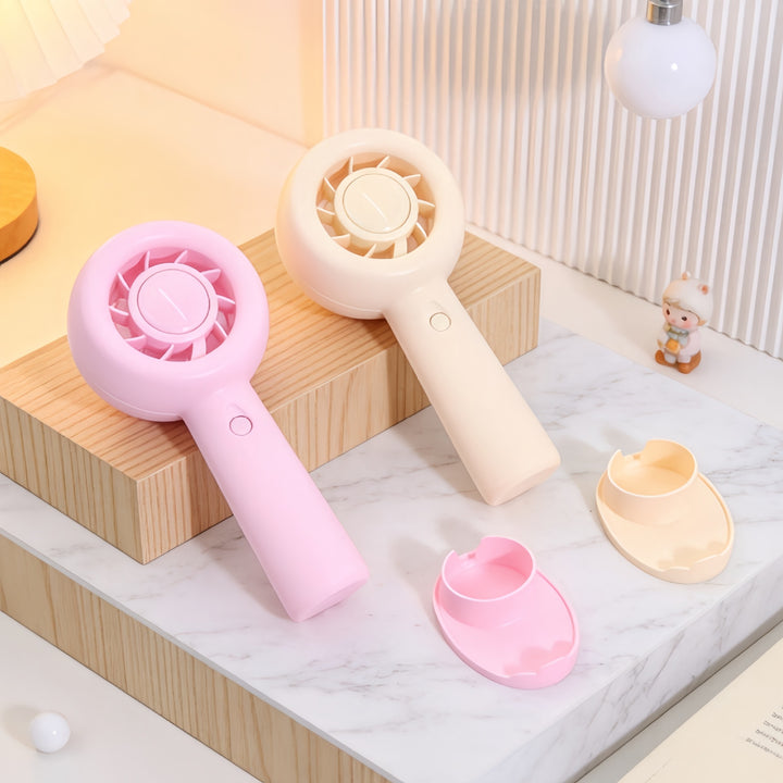 Ladies Portable Hand Fan with Ergonomic Design and USB Charging Function Bowlift