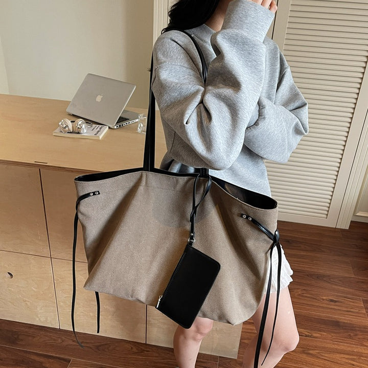 Spacious Canvas Tote Bag Bowlift