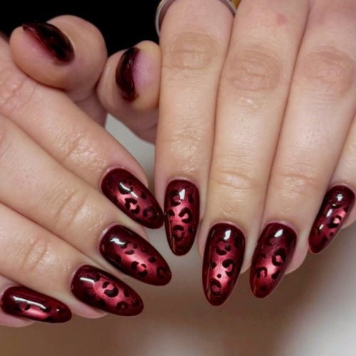 Artistic Leopard Print Press-On Nails Bowlift