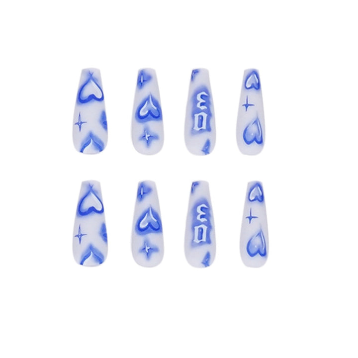 Artful Nail Extensions with heart-shaped and modern designs Bowlift