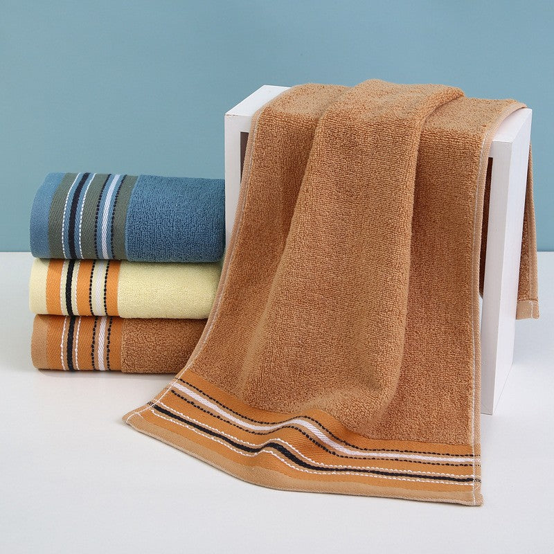 Premium Terry Bath Towel With Elegant Striped Border Bowlift