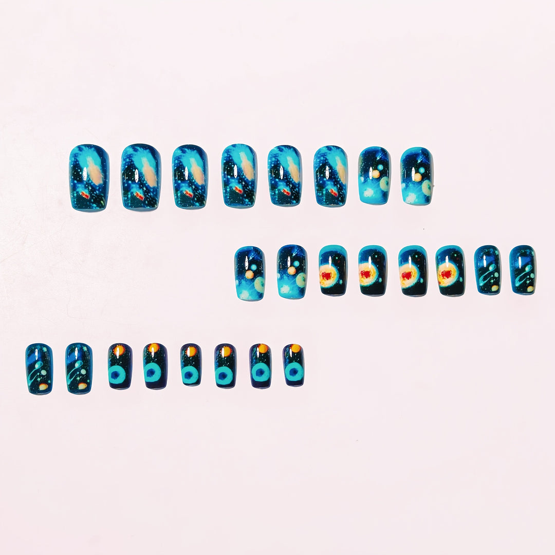 Galaxy-Themed Nail Art Bowlift