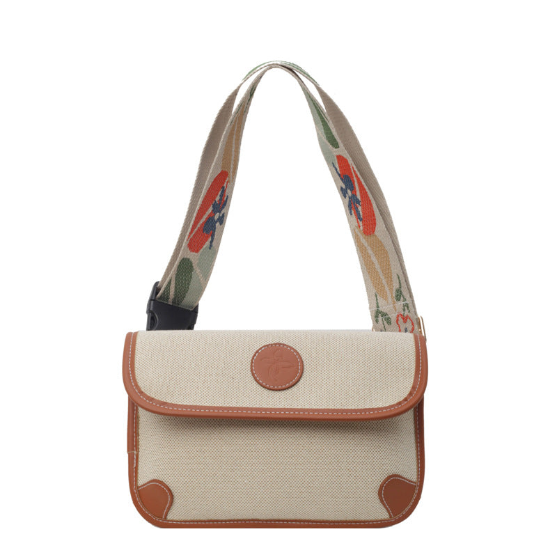 Floral Embroidered Messenger Bag Bowlift