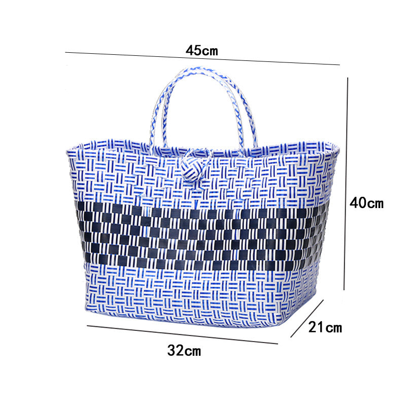 Large Capacity Woven Shopping Tote Bowlift