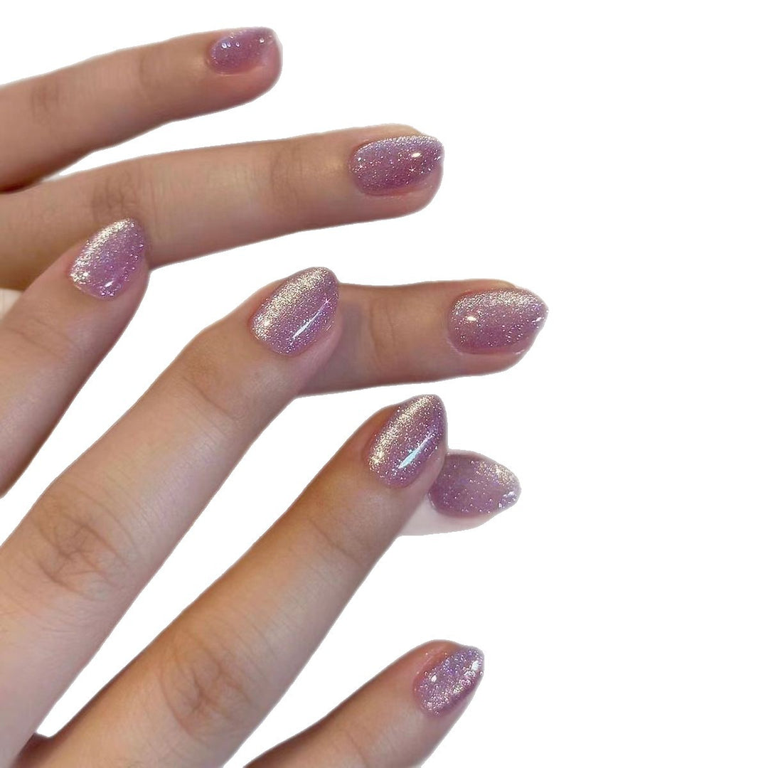 Sparkling Glossy Press-On Nail Set Bowlift
