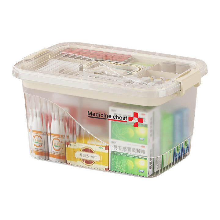 Women's transparent medication box with sturdy lid Bowlift