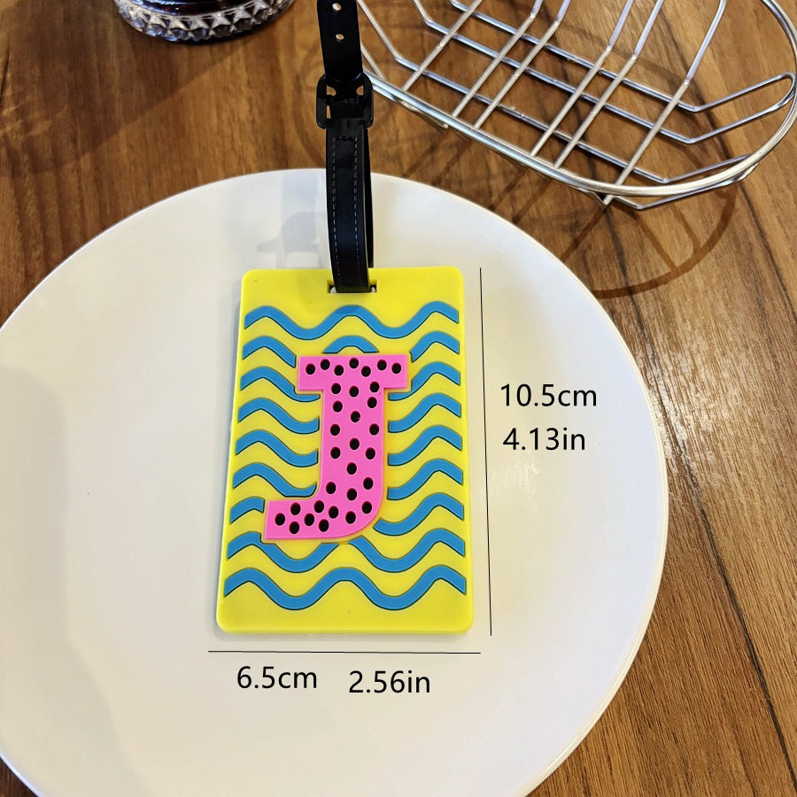 Personalized Striped Luggage Tag Bowlift