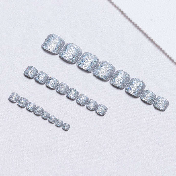 Glamorous Glittery Toe Nail Art Bowlift