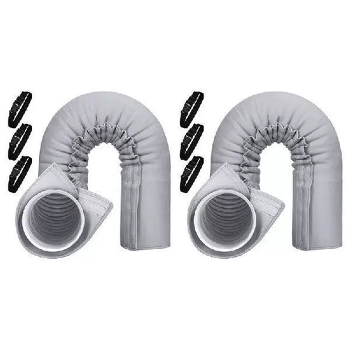 Unisex One Size Insulated Accordion Style Portable Air Conditioner Exhaust Hose Extension with Protective Sleeve and Snap Button Clips Bowlift