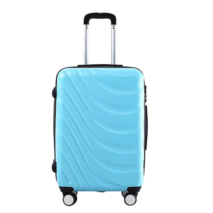 Unisex Stylish Wave-Pattern Hard Shell Carry-on Suitcase Bowlift