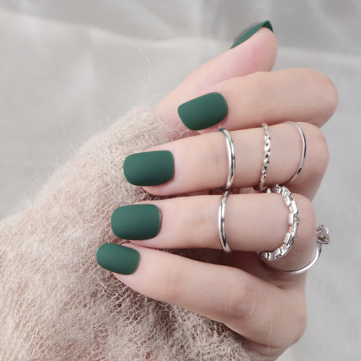 Matte Press-On Nail Set Bowlift